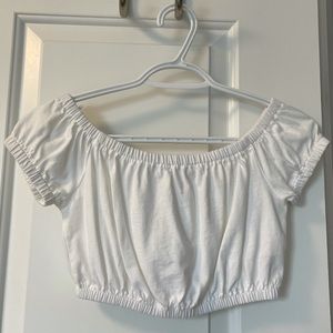 Wilfred Cropped Off-the-Shoulder Crop Top